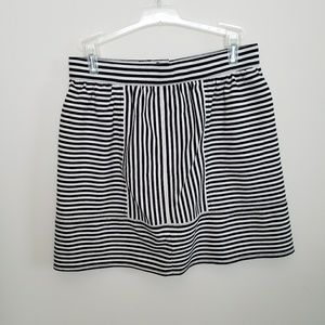 Black and White Striped Skirt